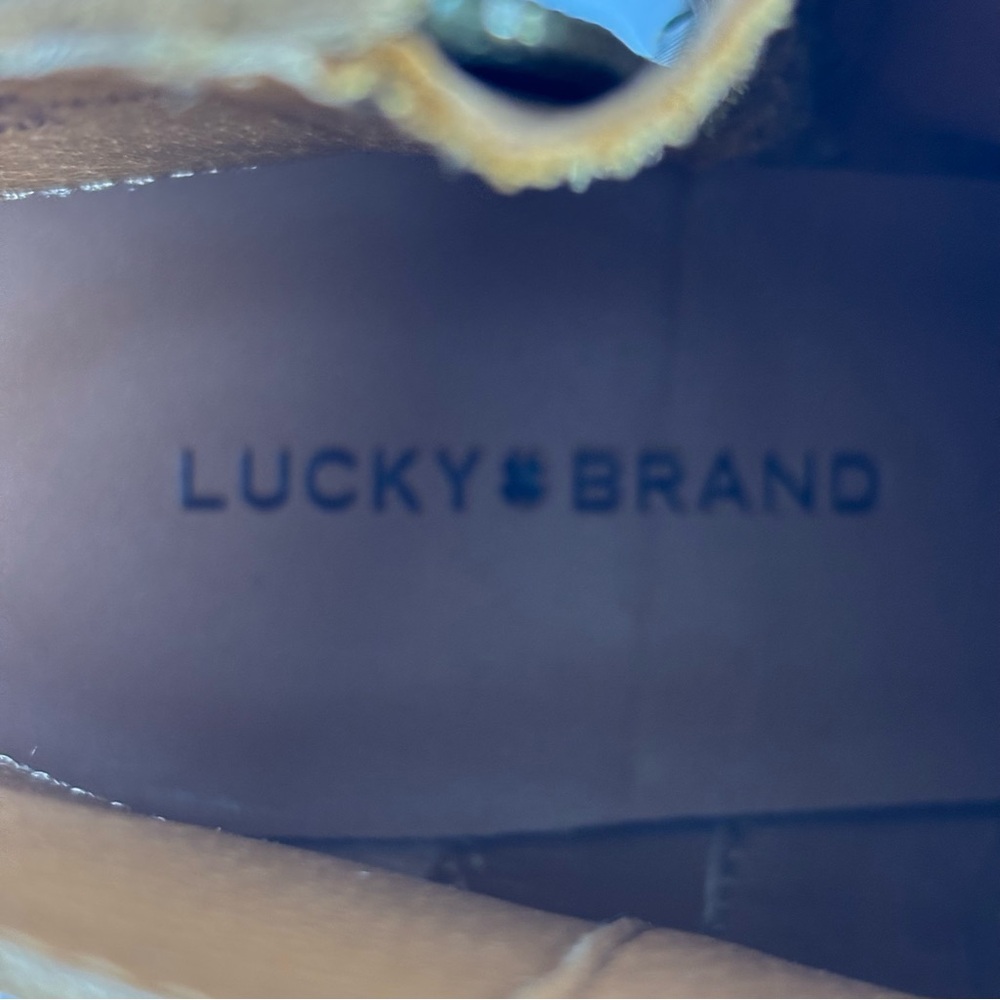 Lucky Brand Leather Booties Versatile Dressy Comfort Ankle Boots Brown Size 5.5 - Picture 12 of 14